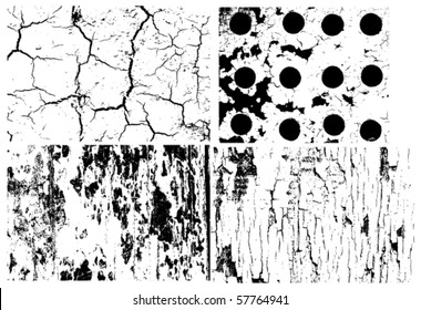 set of 4 grunge textures