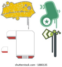 Eine Reihe von 4 Grunge- und Urban Design Elements. Schauen Sie in meinem Portfolio nach vielen weiteren Bildern dieser Serie.