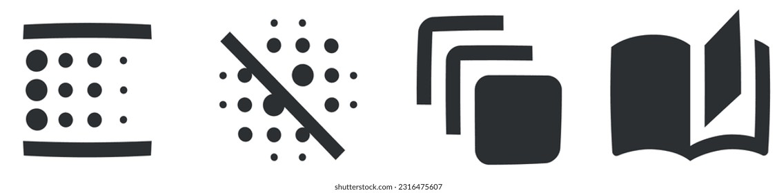 Set of 4 icons Image. Creative business solutions icon set. Outline isolated signs. for mobile and web. Big UI icon set in a flat design. UX UI