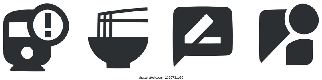 Set of 4 icons Maps. Vector collection thin line Web icon. Outline isolated signs. Linear symbols set. Big UI icon set. Vector illustration