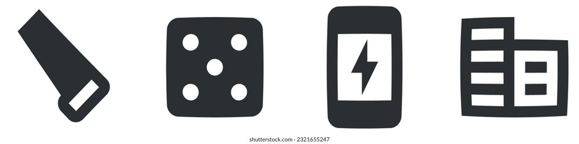 Set of 4 icons Places. Vector illustration of thin line icons. modern trend in the style. Linear icons set. Thin filled icons pack. UX UI