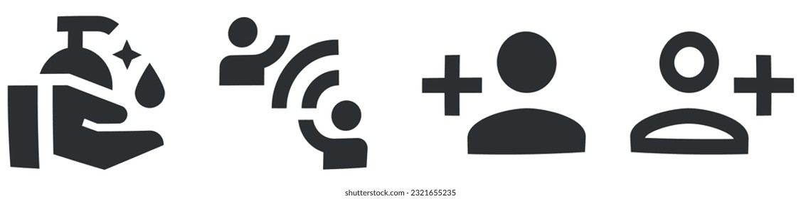 Conjunto de 4 iconos Red Social. Iconos modernos de línea delgada. tendencia moderna en el estilo. Conjunto de iconos lineales. Paquete de iconos finos rellenos. UI de usuario