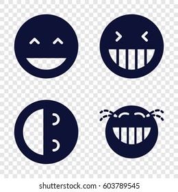 Set of 4 joke filled icons such as 