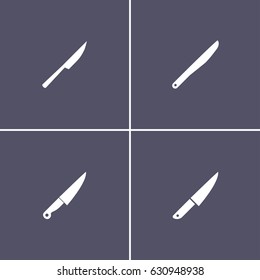 set of 4 knife icons