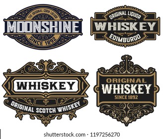 Set of 4 Logos or badges for packing