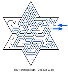 Set of 4 mazes in a shape of six-pointed stars. Each of them has got different difficulty level: easy, medium, advanced and hard. Nice games for children and adults.