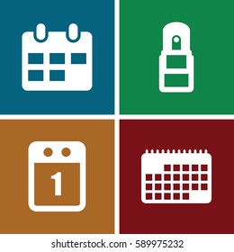  Set of 4 meeting filled icons 
