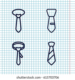 Set of 4 neck outline icons such as 
