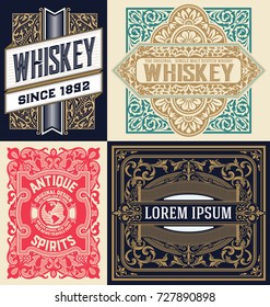 Set Vintage Badge Whiskey Packing Stock Vector (Royalty Free) 519637996 ...