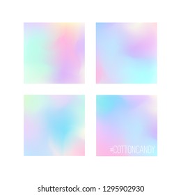 Set of 4 pastel colors gradiend background designs