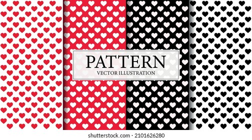 Set of 4 pieces holiday patterns in different colors - Vector illustration