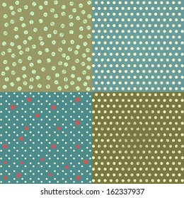 Set of 4 polka dot patterns