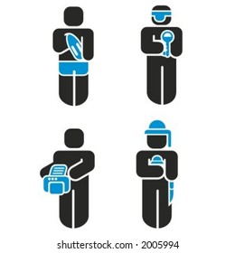 A set of 4 profession icons series. Check my portfolio for much more of this series.