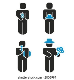 A set of 4 profession icons series. Check my portfolio for much more of this series.