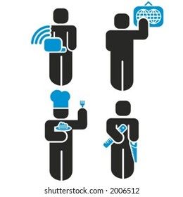 A set of 4 profession icons series. Check my portfolio for much more of this series.