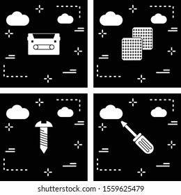 Set of 4 Quality icon for your project
