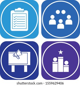 Set of 4 Quality icon for your project

