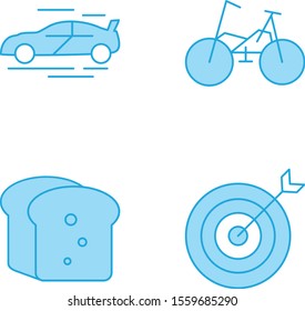 Set of 4 Quality icon for your project
