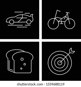 Set of 4 Quality icon for your project
