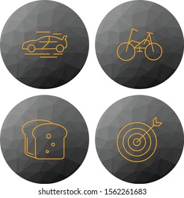 Set of 4 Quality icon for your project
