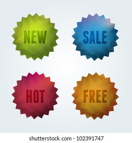 Set of 4 quality vector labels. This vector elements are fully editable.