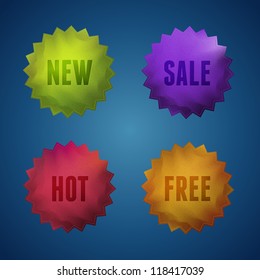 Set of 4 quality vector labels. This vector elements are fully editable.