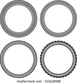 Set of 4 round frames 