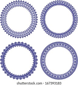 Set of 4 round frames 