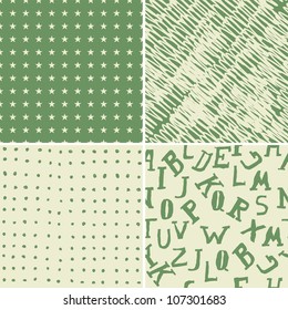set of 4 seamless background
