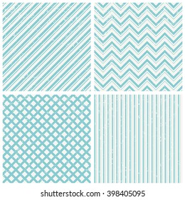 A set of 4 seamless background designs with an distressed effect