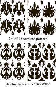 Set of 4 seamless pattern