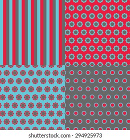 Set of 4 seamless patterns