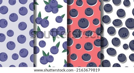 Similar – Image, Stock Photo Blueberry pattern on pink and blue background