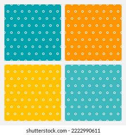 Set of 4 seamless patterns with tiny rings.