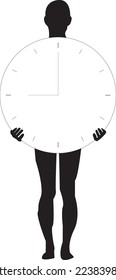 Conjunto de 4 hombres de silueta que representan el peso, la edad de talla y un entrenamiento masculino.