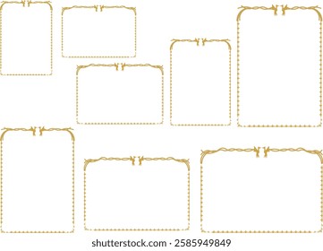 A set of 4 sizes of vertical and horizontal award certificate frames with illustrations of phoenixes