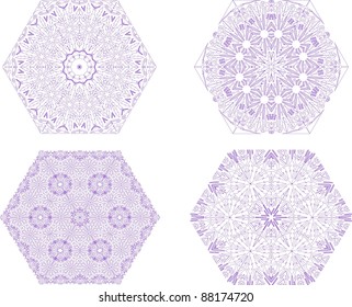 set of 4 smart snowflakes