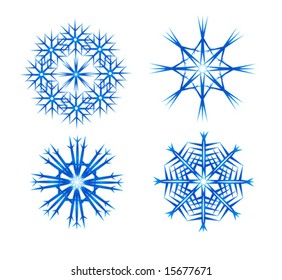 Set of 4 Snowflakes