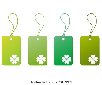 set of 4 st. patrick's day tags