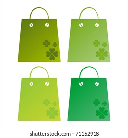 set of 4 st. patrick's day shopping bags