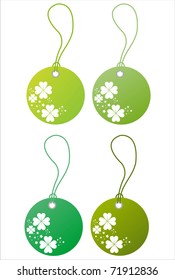 set of 4 st. patrick's day tags
