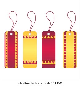 set of 4 st. valentine's tags