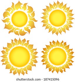 Set of 4 suns
