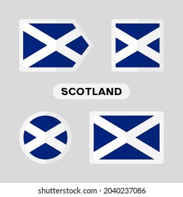 Set of 4 symbols with the flag of Scotland.