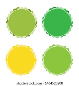 Set of 4 tags for packaging, books, banners, flyers etc. Round frames.