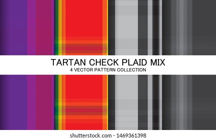 A Set of 4. Tartan Pattern Collection