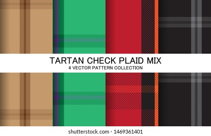 A Set of 4. Tartan Pattern Collection