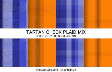 A Set of 4. Tartan Pattern Collection