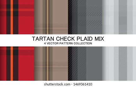 A Set of 4. Tartan Pattern Collection