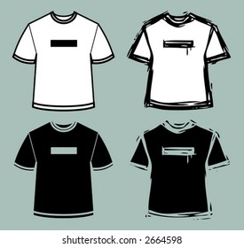 a set of 4 t-shirt symbols